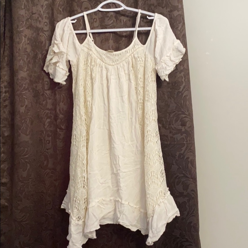 White flowy dress